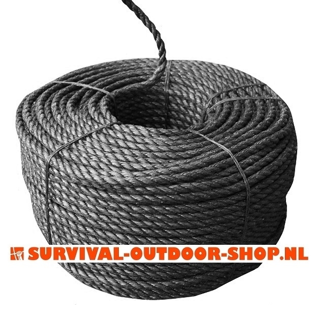 ras rommel favoriete Tros 6mm zwart polypropyleen | Trossen touw | survival-outdoor-shop.nl