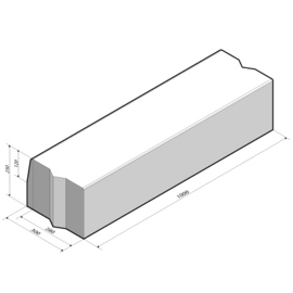 Trottoirband 28/30x23x100