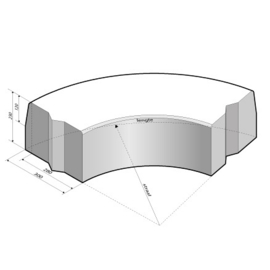 Trottoirband 28/30x23 bocht R=6