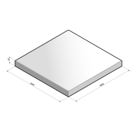 Betontegel 60x60x5 Antraciet met facet