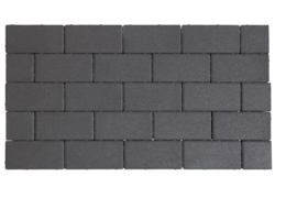 Design Brick 6 cm black mini facet deklaag