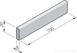 Opsluitband 6x20x100 cm zwart