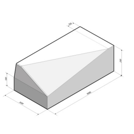 Inritblok 60x20x30 links t.b.v. trottoirband 13/15