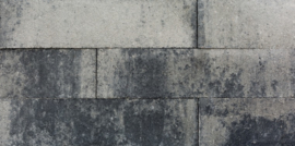 Linea strak 15x15x60 cm Grijs/Zwart