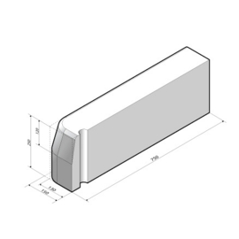 Inritperronband TB 13/15x25x75 rechts