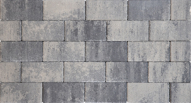 Design Brick 6 cm nero grey mini facet deklaag