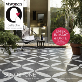 VT Wonen Solostone Decoren Hormigon Flower Antracite 70x70