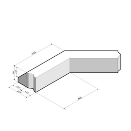 RWS-band 11,5/22,5x16 hoekstuk 135 uitwendig