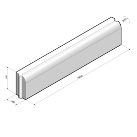 Gazonband grijs 10x20x100