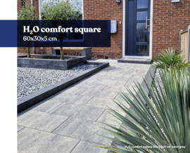H2O Comfort Square 60x30x5 Nero Grey