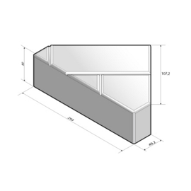 Bisschopsmutsen 8 cm grijs BSM