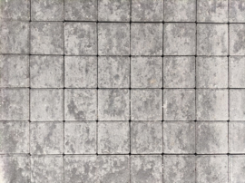 Halve Betonklinker 6 cm grijs/zwart per laag