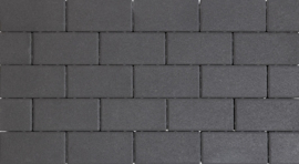 Design Brick 6 cm black mini facet deklaag