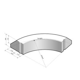 RWS-band 11,5/22,5x16 bocht R=0,525 uitwendig