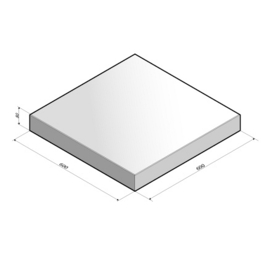 Betontegel 60x60x8 Grijs met Facet