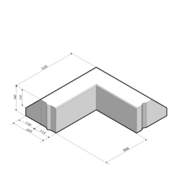 RWS-band 11,5/22,5x16 hoekstuk 90 uitwendig