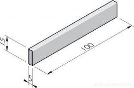 Opsluitband 5x15x100 cm grijs