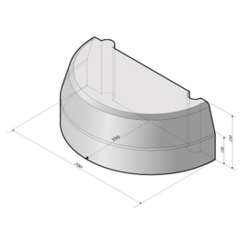 Trottoirband 18/20x25 Puntstuk 180'70