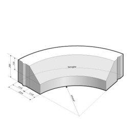 RWS-band 11,5/22,5x20 bocht R=3 inwendig