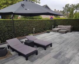 Patio Square 40x80x5 Nero/Grey