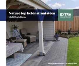 Patio top betonstraatsteen 6 cm black mini facet komo