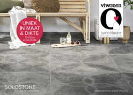 VT Wonen Solostone Decoren Hormigon Floret Antracite 70x70