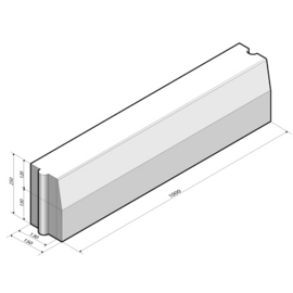 Trottoirband 13/15x25x100