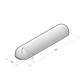 Schampband 20x11x95, 2-zijdig rond plakband