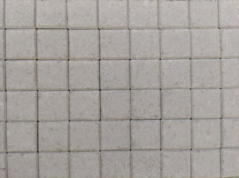 Halve Betonklinker 6 cm grijs per laag