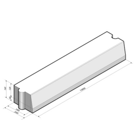 Trottoirband 18/20x16x100