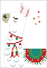 Wenskaart DD - Christmas Llama