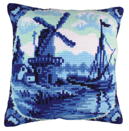 Delftsblauw met molens