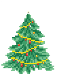Wenskaart DD - Merry Christmas Tree