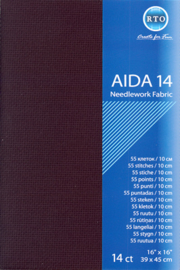 Aida - 14 count - RTO - diverse kleuren - 39x45cm