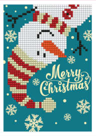 Wenskaart DD - Merry Christmas Snowman