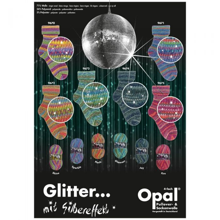 Opal Glitter met Zilvereffect