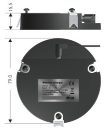 Evoline Charger Qi Transmitter draadloos opladen onzichtbaar