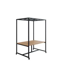 Move Bespreek- en lunchtafel, afmeting 160x100cm, 75cm vaste hoogte, verrijdbaar