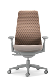 Haworth Fern Digital Knit bureaustoel Dune Rose