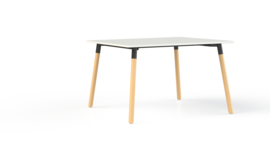 Corner tafel CRV16875 rechthoekig 160x80cm - houten onderstel