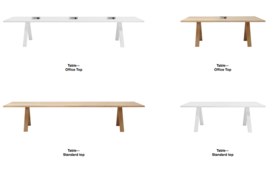 Arper CROSS table | POWDERCOATED | Topdesign van Arper