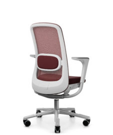 HAG SOFI 7500 bureaustoel Mesh Burgundy MEH003