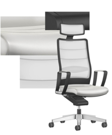 Interstuhl luxe bureaustoel AirPad 3C72 met hoofdsteun