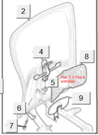 Backingpad voor Comforto Zody 89 serie Haworth