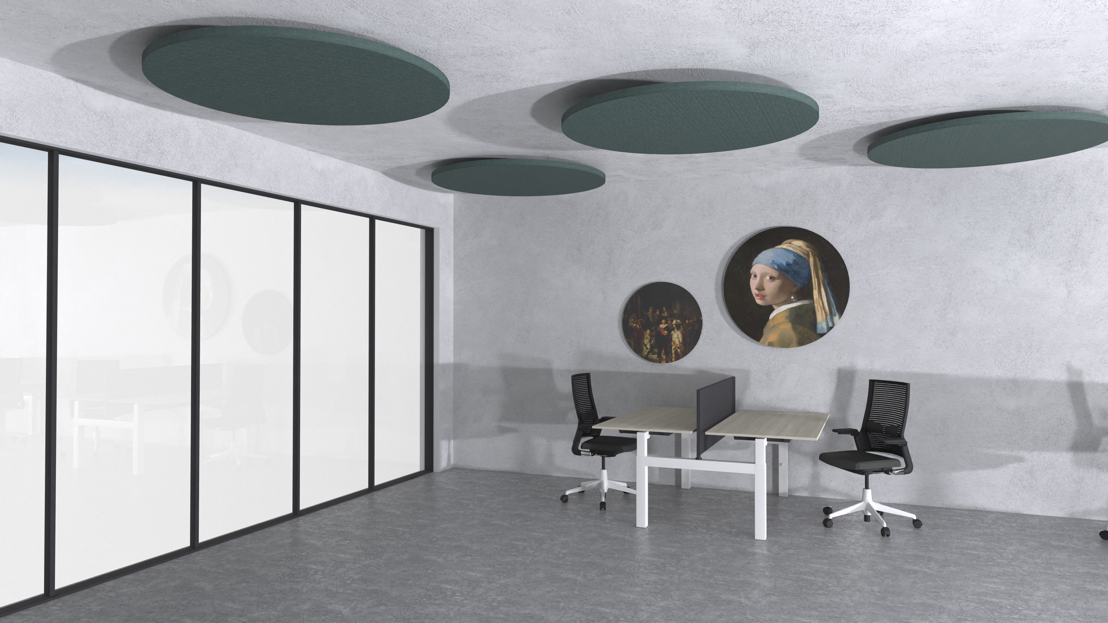 Akoestische Muur/Plafond Cirkel