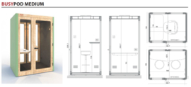 Busypod Akoestische belcel  model BP2000