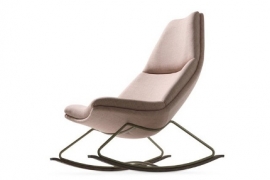 Artifort 500 series fauteuil Rocking Chair, dunne stoffering