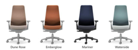 Haworth Fern Digital Knit bureaustoel Mariner