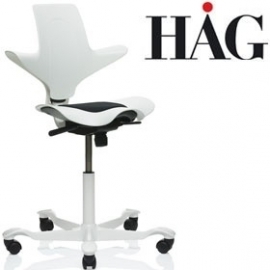 HAG Capisco Puls WHITE edition zadelstoel saddle seat model 8010