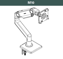 Humanscale M10.1  TFT monitorarm voor 1 beeldscherm